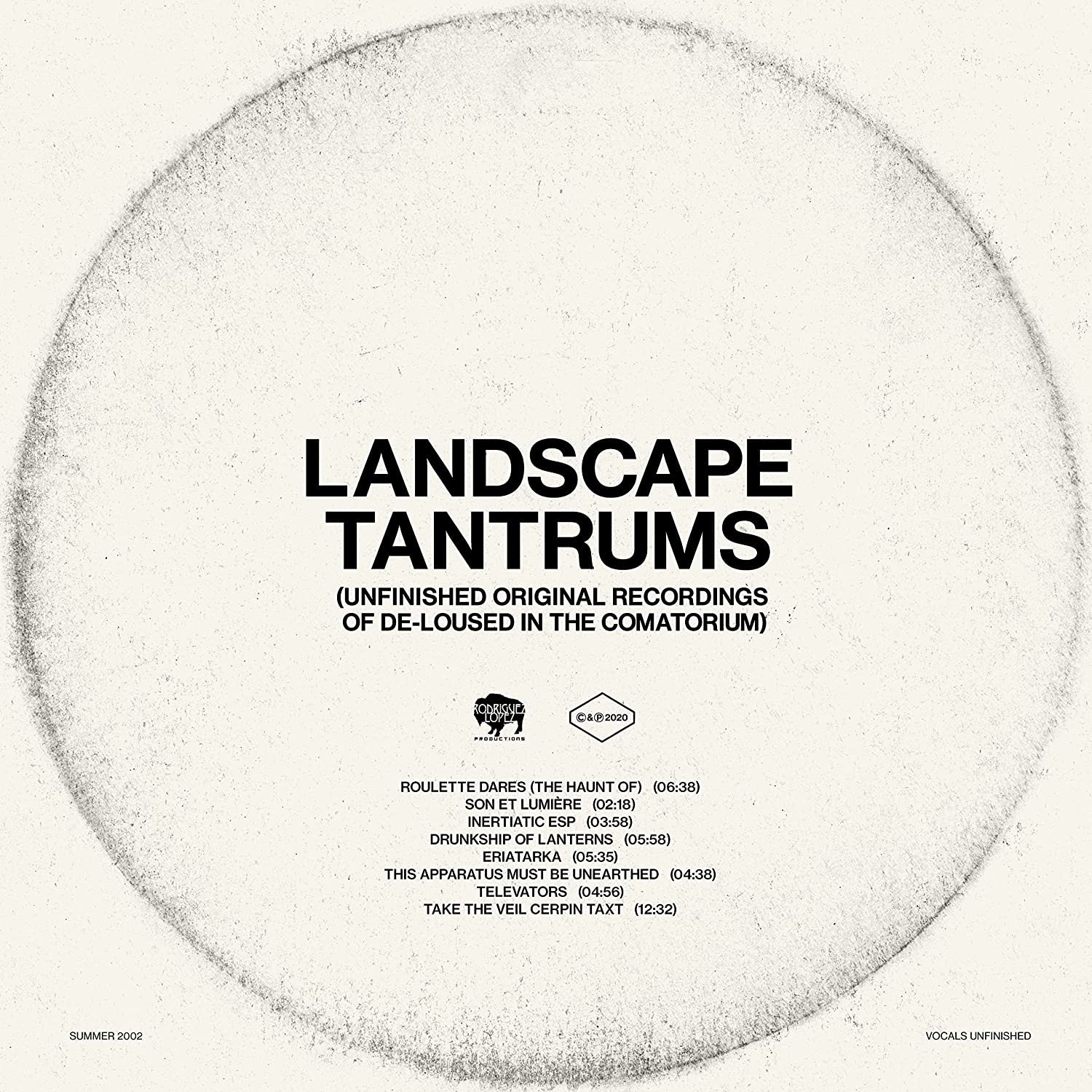 The Mars Volta - Landscape Tantrums - Unfinished Original Recordings Of De-Loused In The Comatorium (Glow in the Dark) Vinyl LP